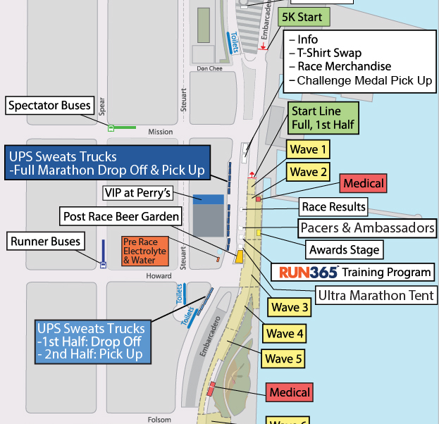 Embarcadero Map Web The San Francisco Marathon