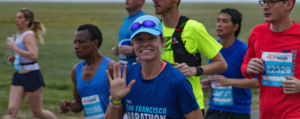 Jody Stoops running The Biofreeze San Francisco Marathon