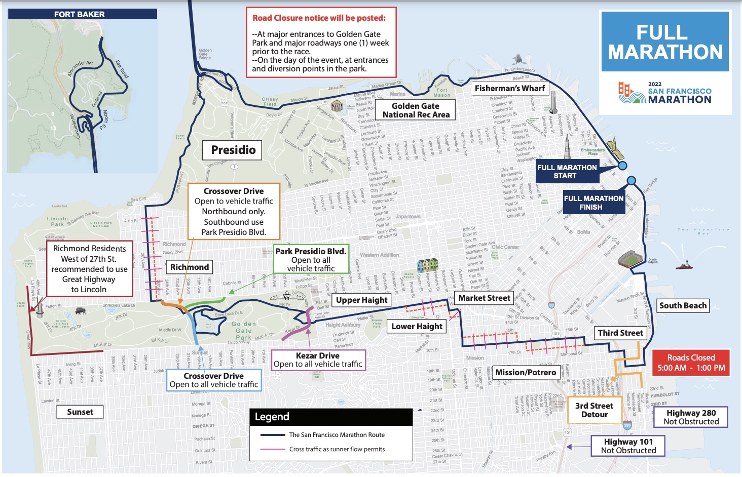 The 2022 San Francisco Marathon (Every Street Closure)