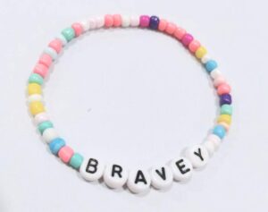 Bravey beaded bracelet - earn your's by signing up for the 10K!