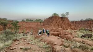A 12,000 years old red canyon that the race went through