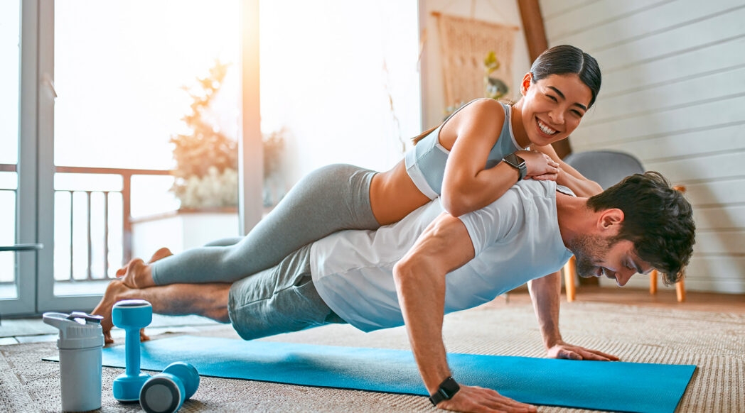 A couple training together, keeping the intimacy alive through training together