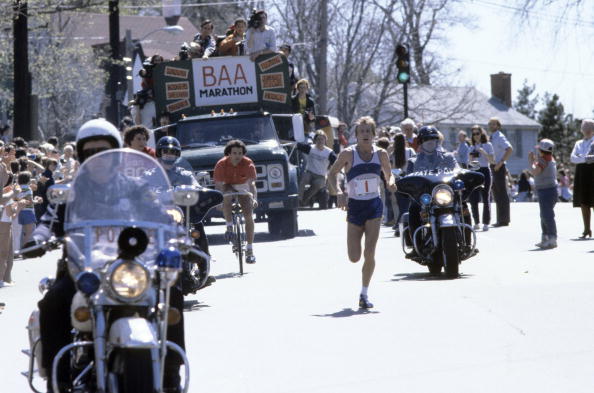 Bill Rogers wins the 1980 Boston Marathon