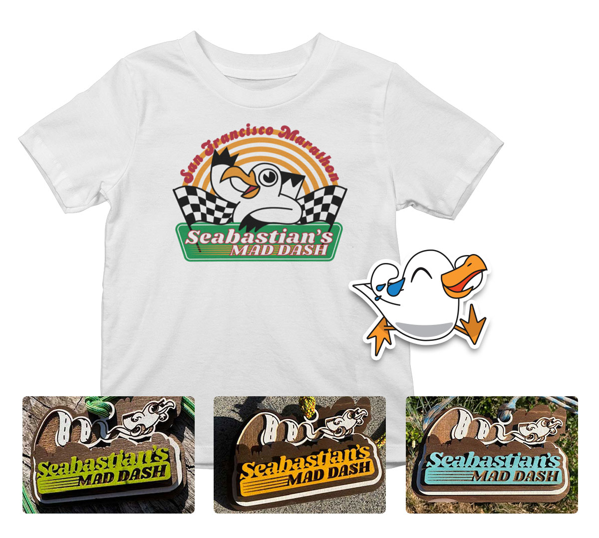 Get a T-shirt, sticker and pins when you run Seabastian's 1k Mad Dash